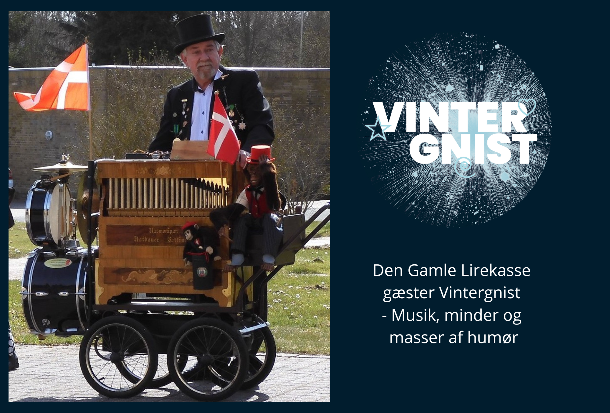 Den Gamle Lirekasse gæster Vintergnist - Musik, minder og masser af humør