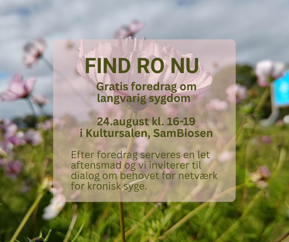 Gratis foredrag om langvarig sygdom v. fysioterapeut John Mortensen