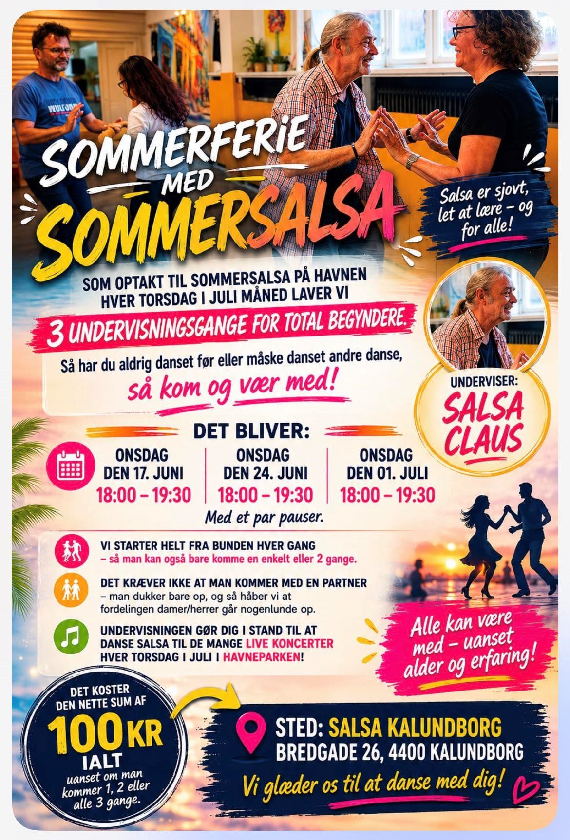 Sommer med salsa introduction i Kalundborg