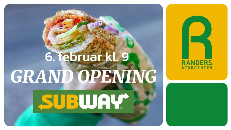 Grand opening af Subway i Randers Storcenter