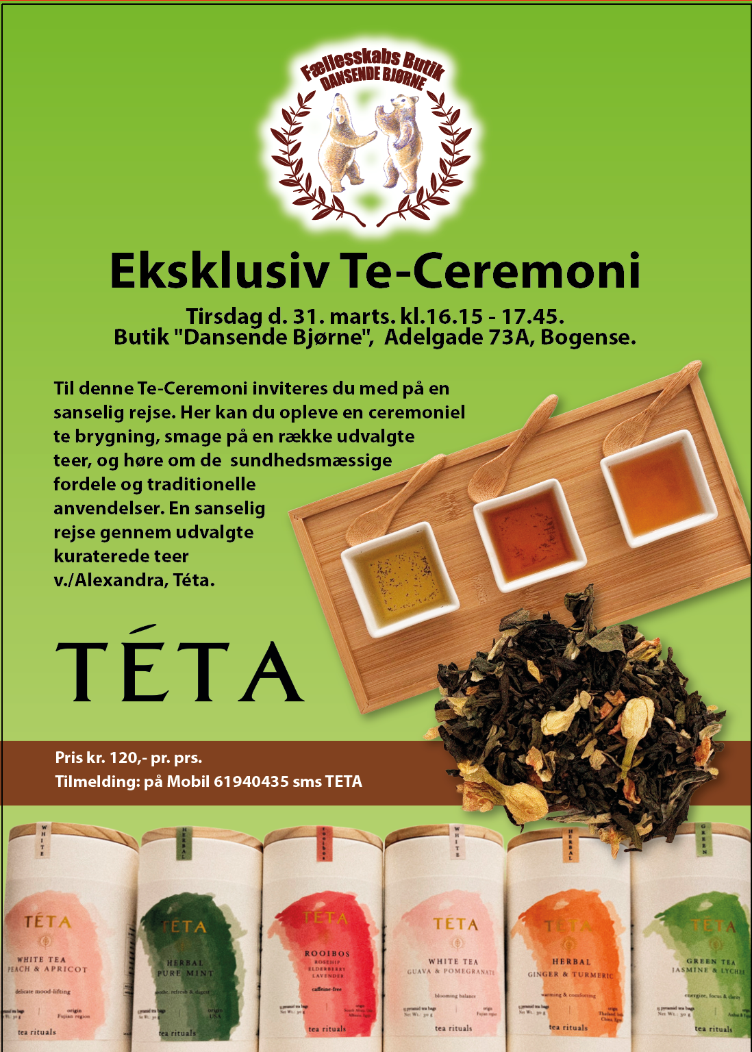 Eksklusiv Te-Ceremoni i Butik "Dansende Bjørne"