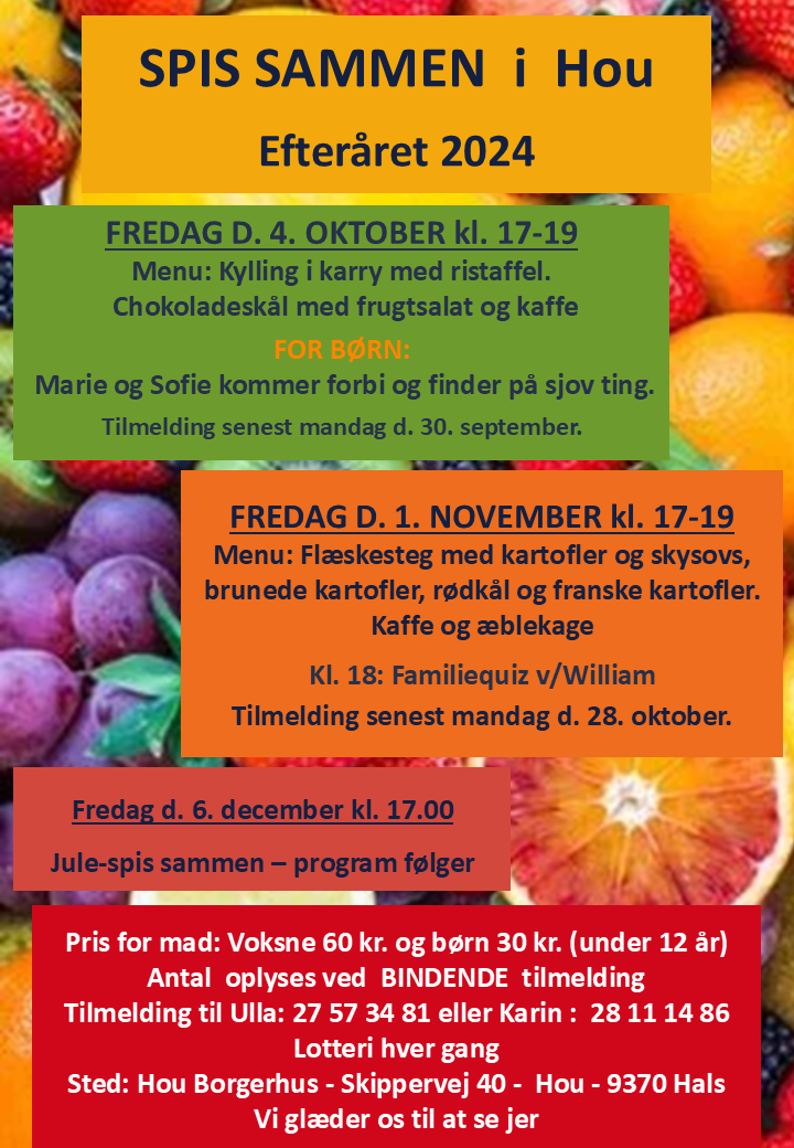 Efterårets fællesspisning