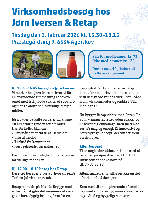 Virksomheisbesøch v. Iversen Cykler å Retap