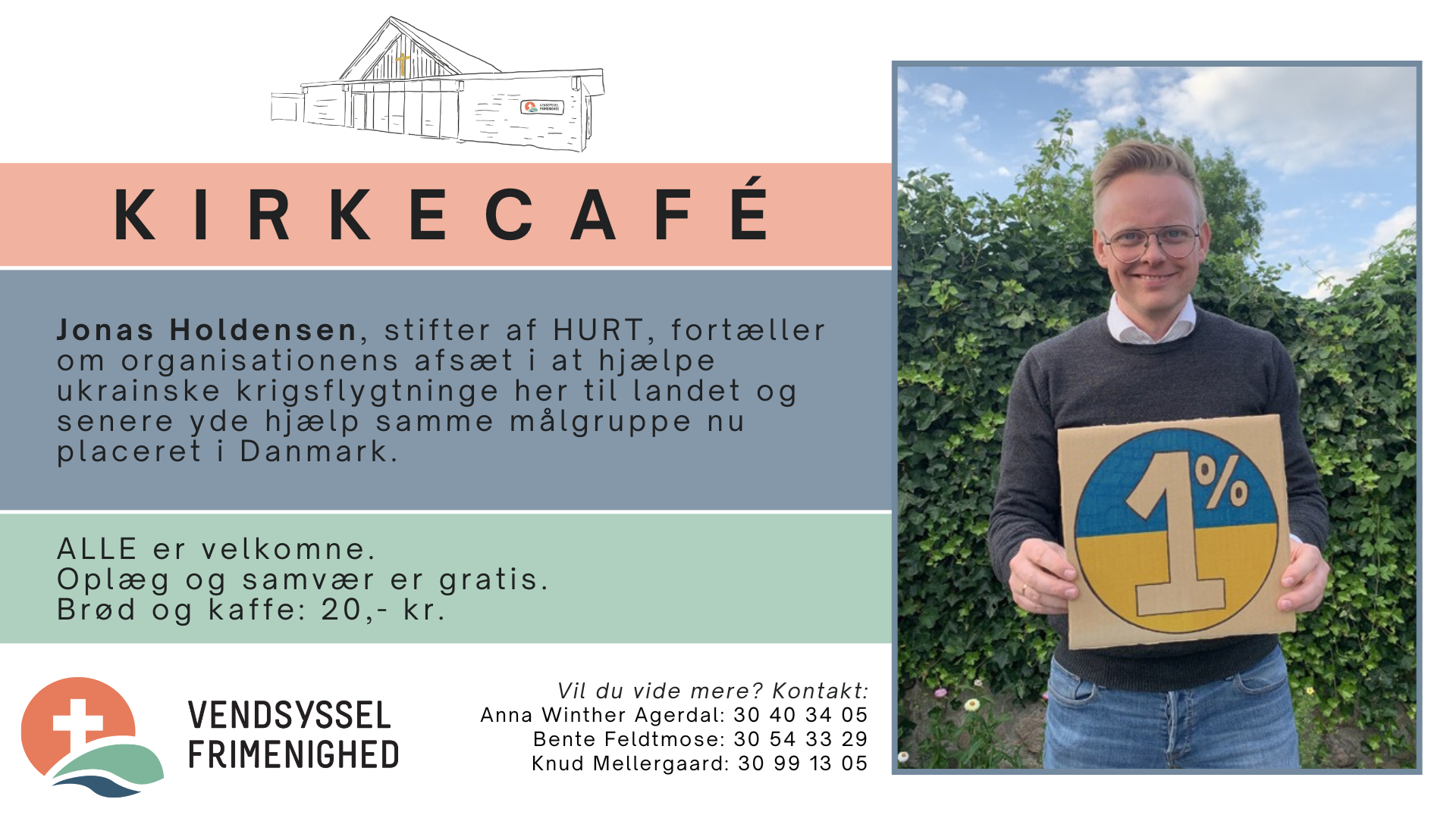 Kirkecafé - med besøg af Jonas Holdensen