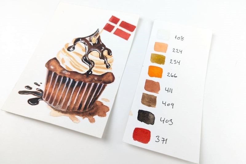 Akvarelworkshop Fødselsdags Cupcake