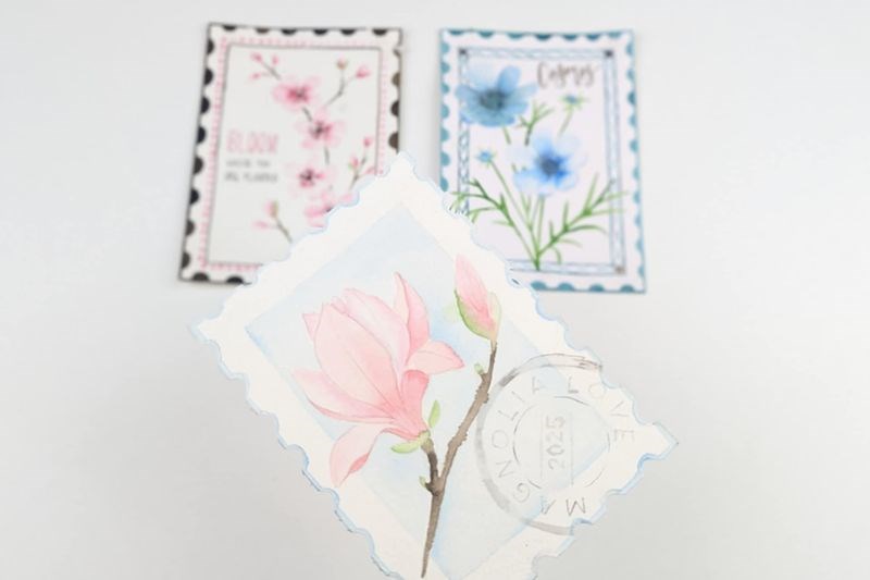 Akvarelworkshop for begyndere - Blomsterfrimærker