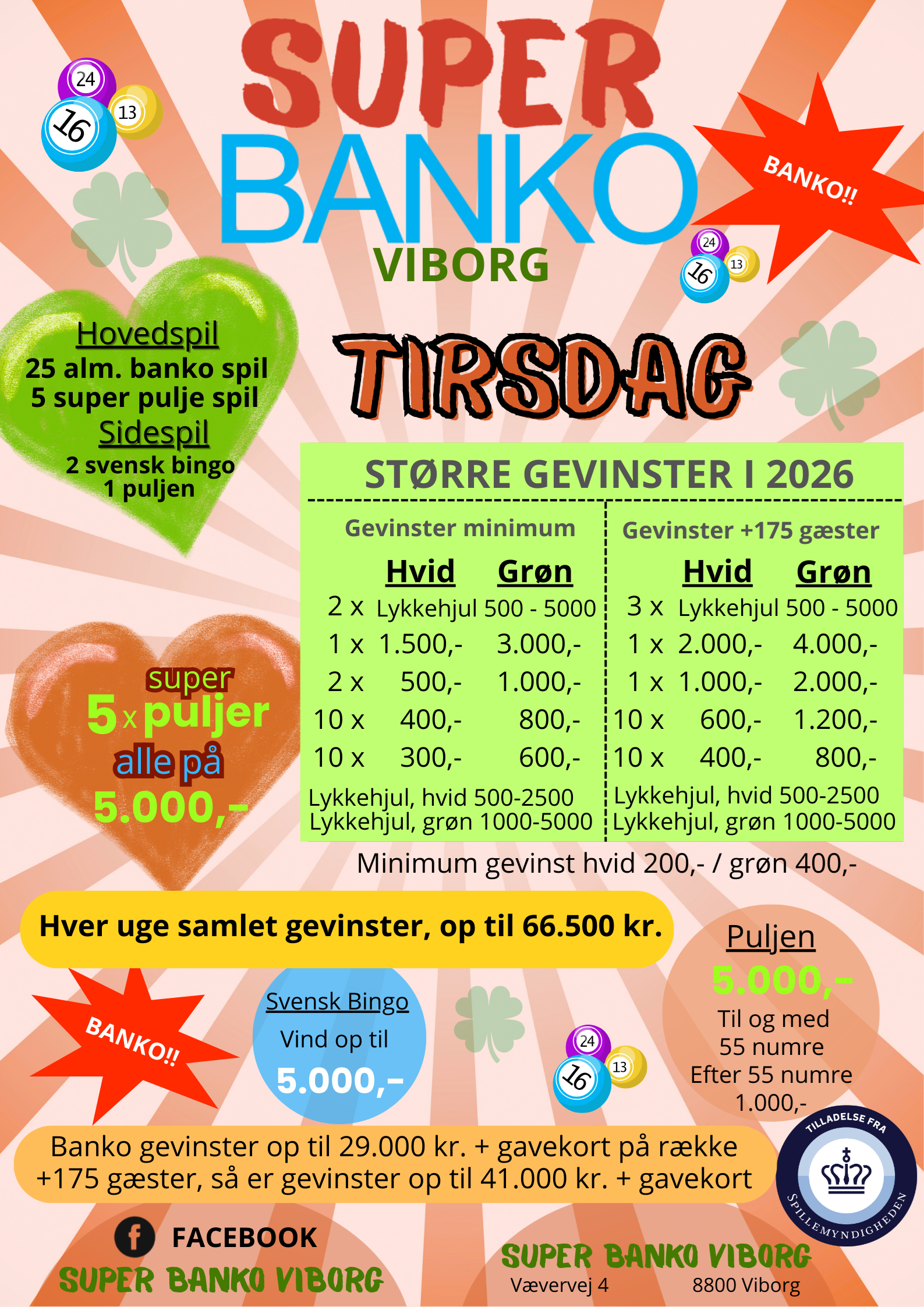 Super Banko Viborg Hver Tirsdag