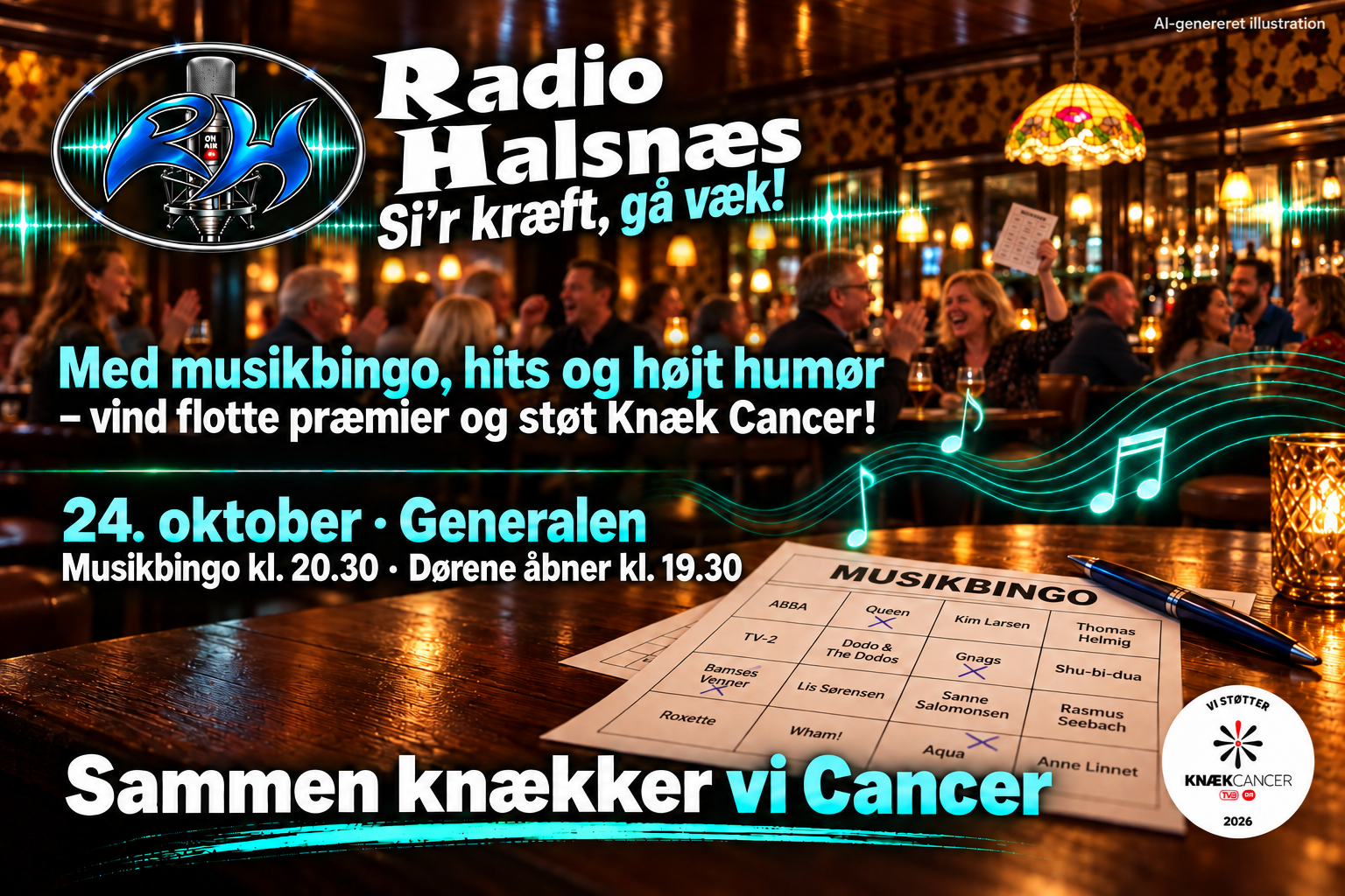 Musik Bingo, Sammen knækker vi Cancer