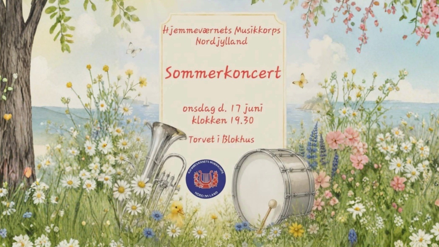 Sommerkoncert med Hjemmeværnets Musikkorps Nordjylland på Blokhus Torv