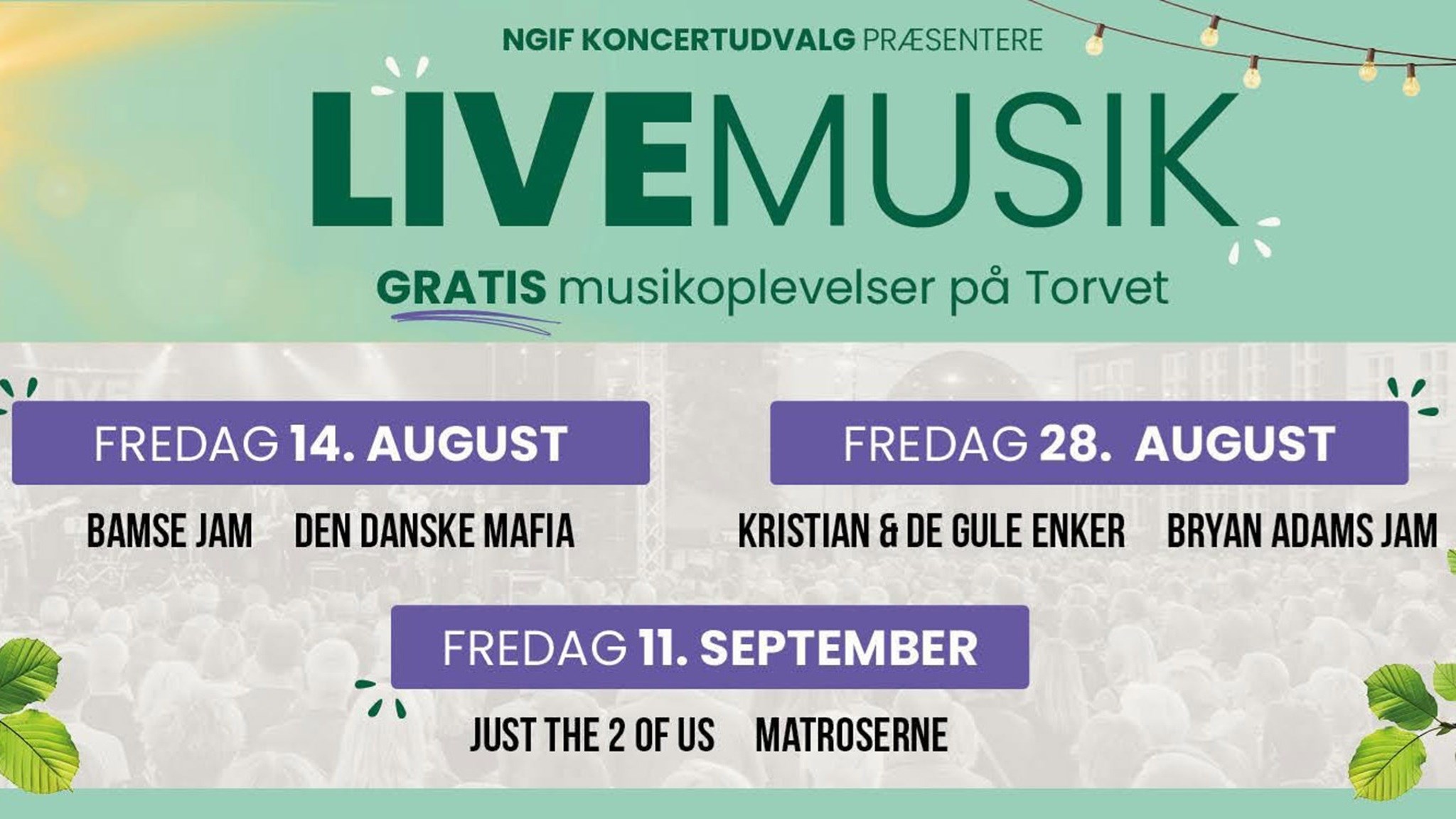 Gratis fredagskoncert med Kristian & de Gule Enker & Bryan Adams Jam