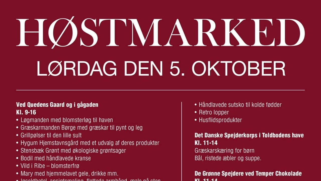 Høstmarked i Ribe