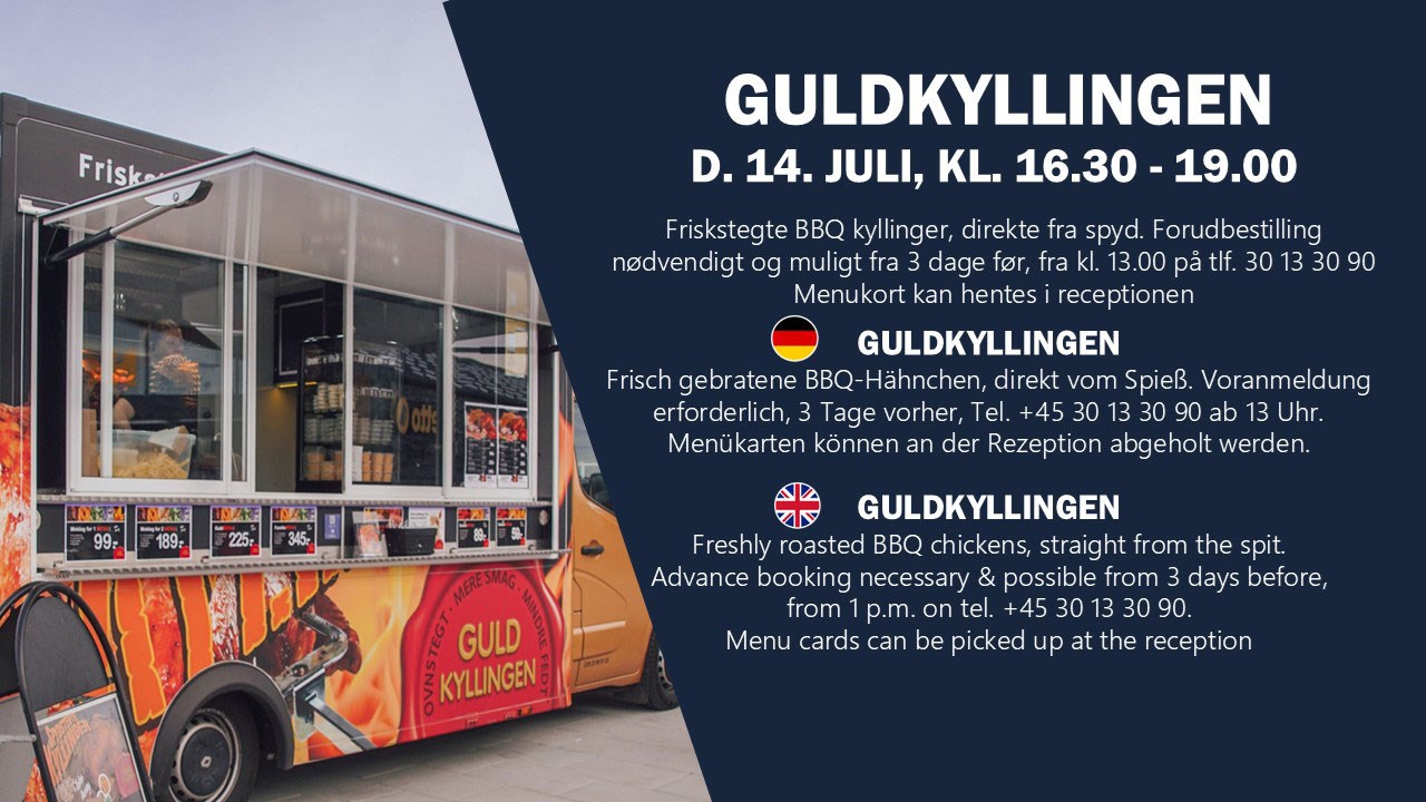 Guldkyllingen foodtruck kommer til Ribe Camping