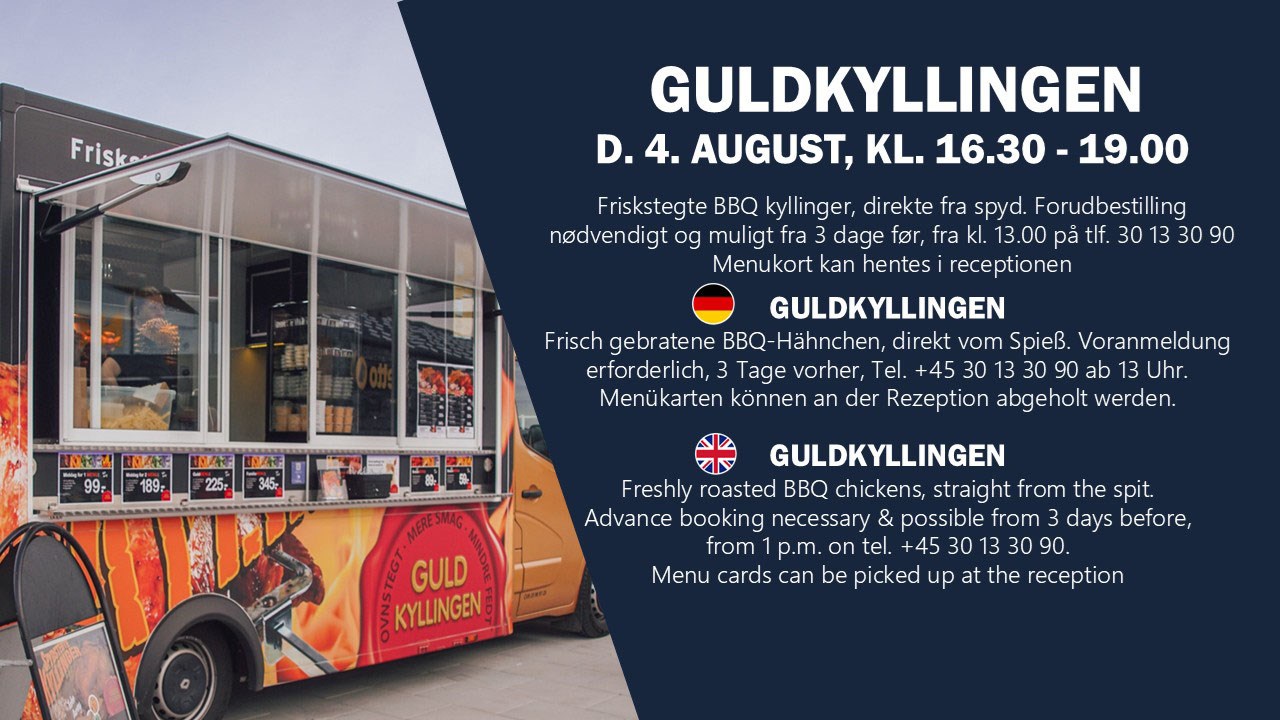 Guldkyllingen foodtruck kommer til Ribe Camping