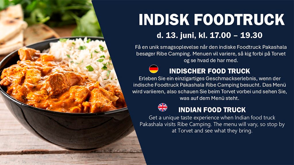 Indisk foodtruck gæster Ribe Camping
