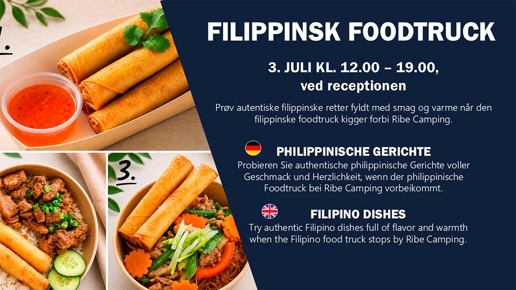 Filippinsk foodtruck kommer til Ribe Camping