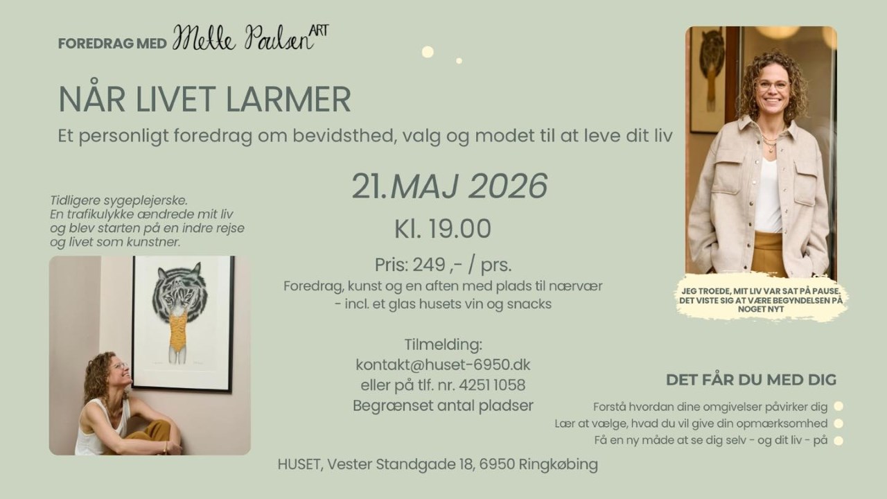 Foredrag med Mette Poulsen i HUSET Ringkøbing