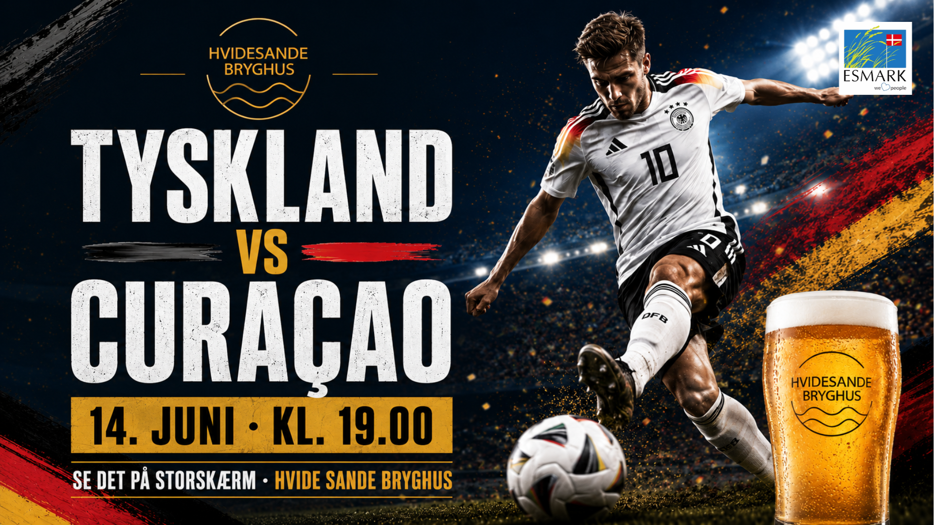 Tyskland vs. Curaçao på Hvide Sande Bryghus