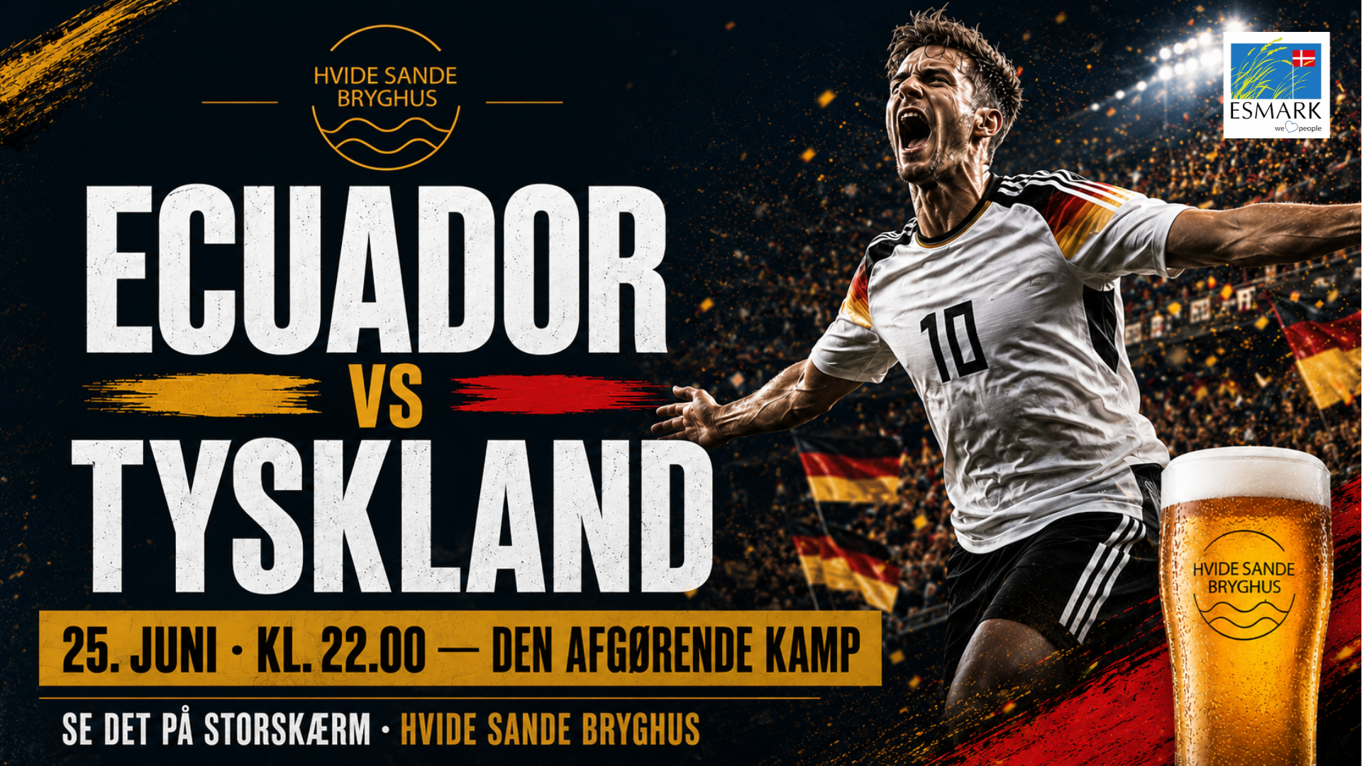 Ecuador vs. Tyskland på Hvide Sande Bryghus