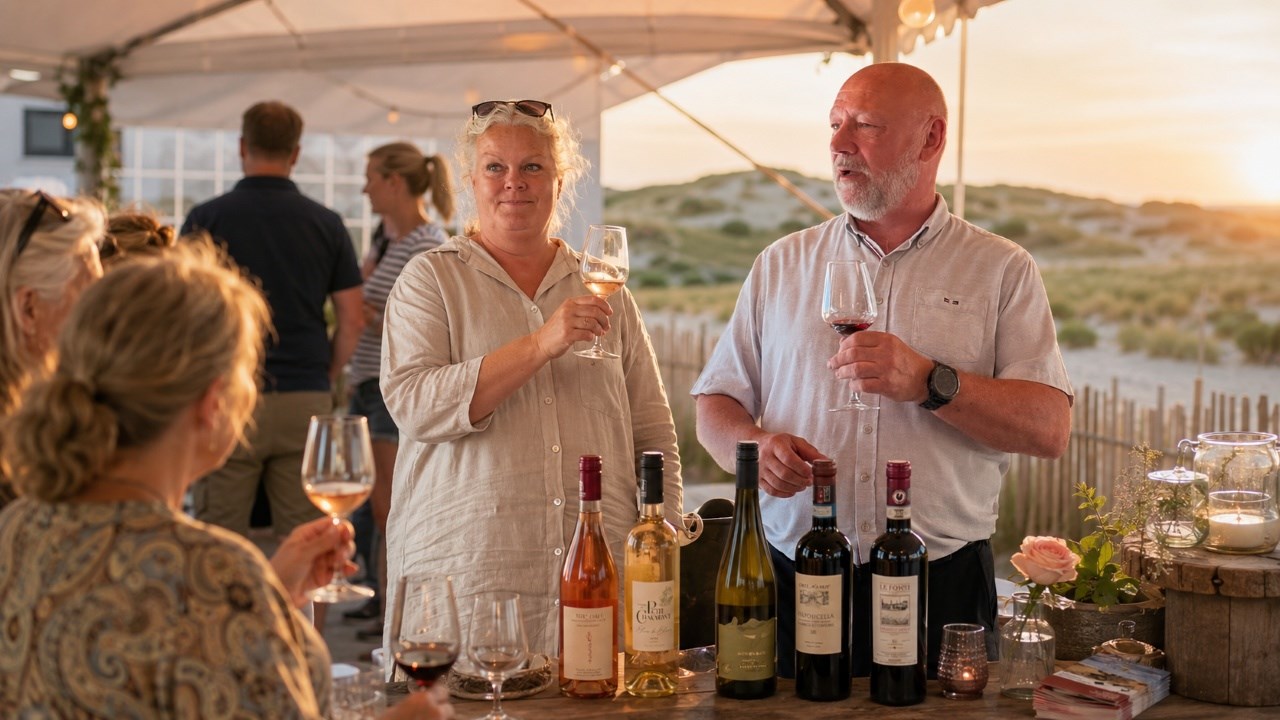 Vinsmagning på Houstrup Camping