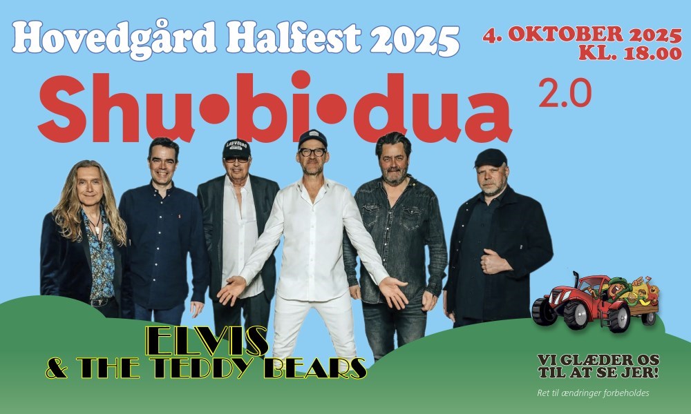 Hovedgård halfest 2025 - én by, én aften, tre livebands, fuld fest! lørdag d. 4