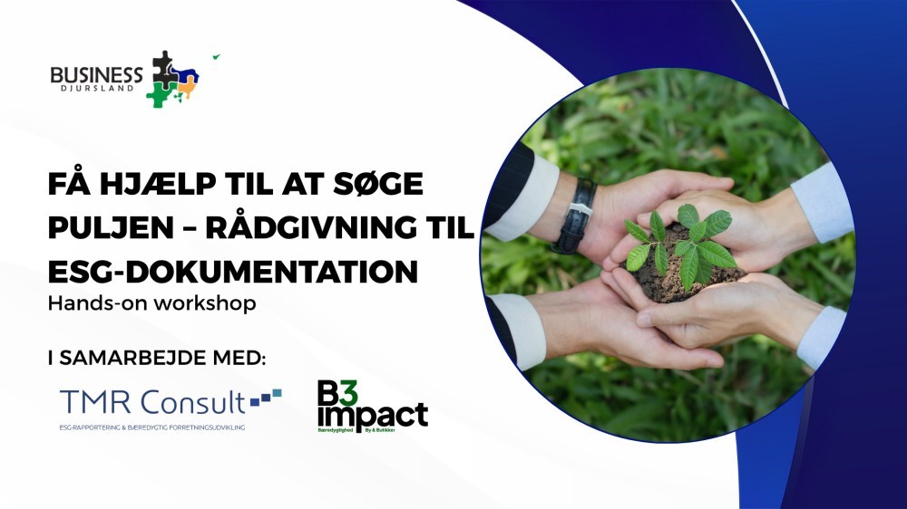 Workshop: Ansøg puljen "Rådgivning til ESG-dokumentation"
