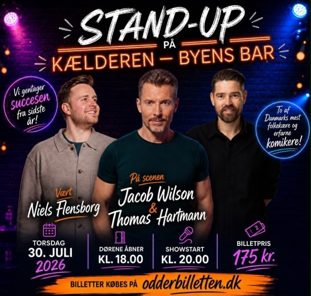 Standup med Jacob Wilson & Thomas Hartmann på Kælderen - Byens Bar