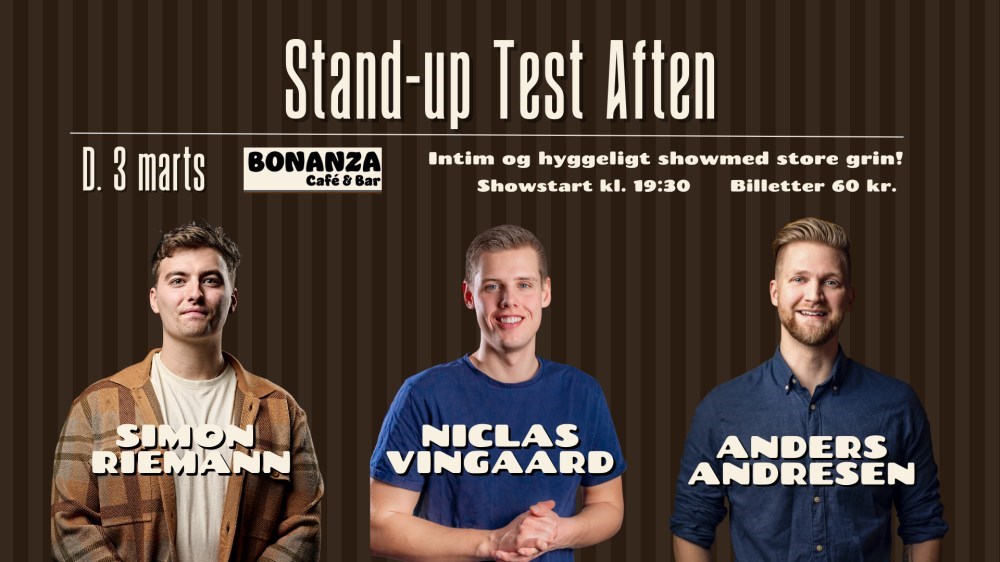 Stand-up Testaften på Bonanza