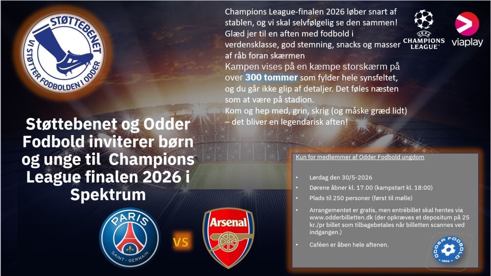 Champions league finale - storskærm