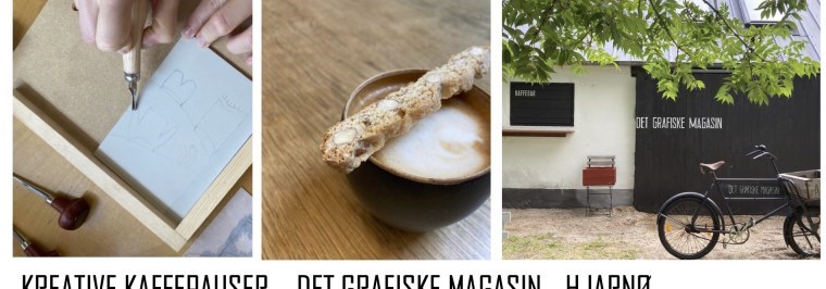 Lino & kaffe hjarnø -linoleumstryk