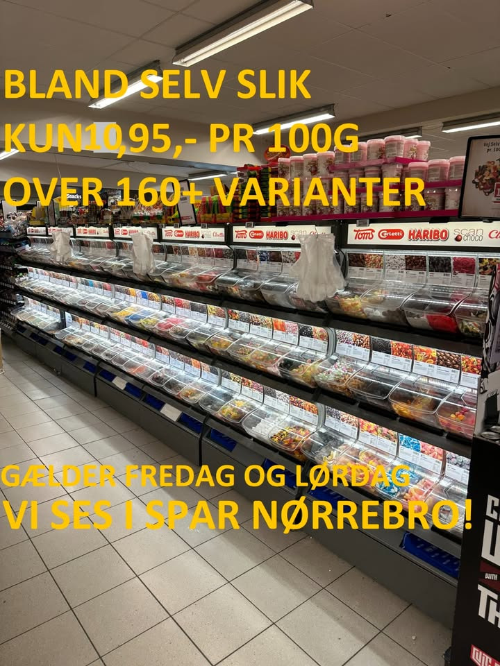 Spar Nørrebro Hjørring tilbyder byens lækreste bland selv slik til weekendpris