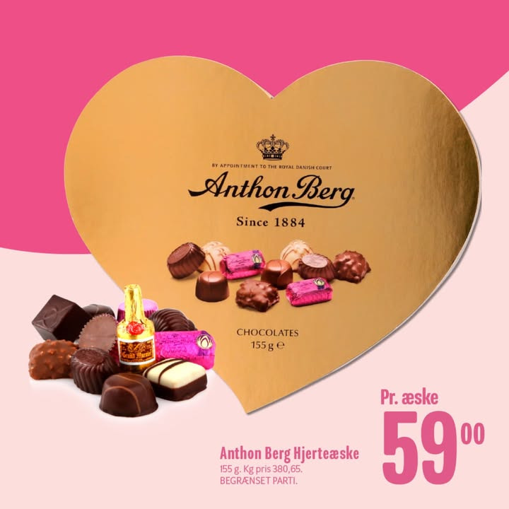 Fejr Valentinsdag med søde chokoladehjerter hos Min Købmand, Nim
