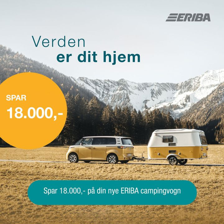 Spar 18.000 kr. på ERIBA campingvogne hos Brønderslev Caravan & Trailer Center
