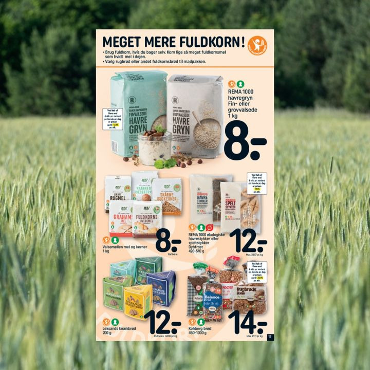 Rema 1000 Hadsund opfordrer til at vælge fuldkorn i hverdagen
