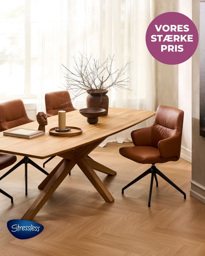 Unik komfort ved spisebordet med Stressless Mint hos Møblér med Kumo Holstebro