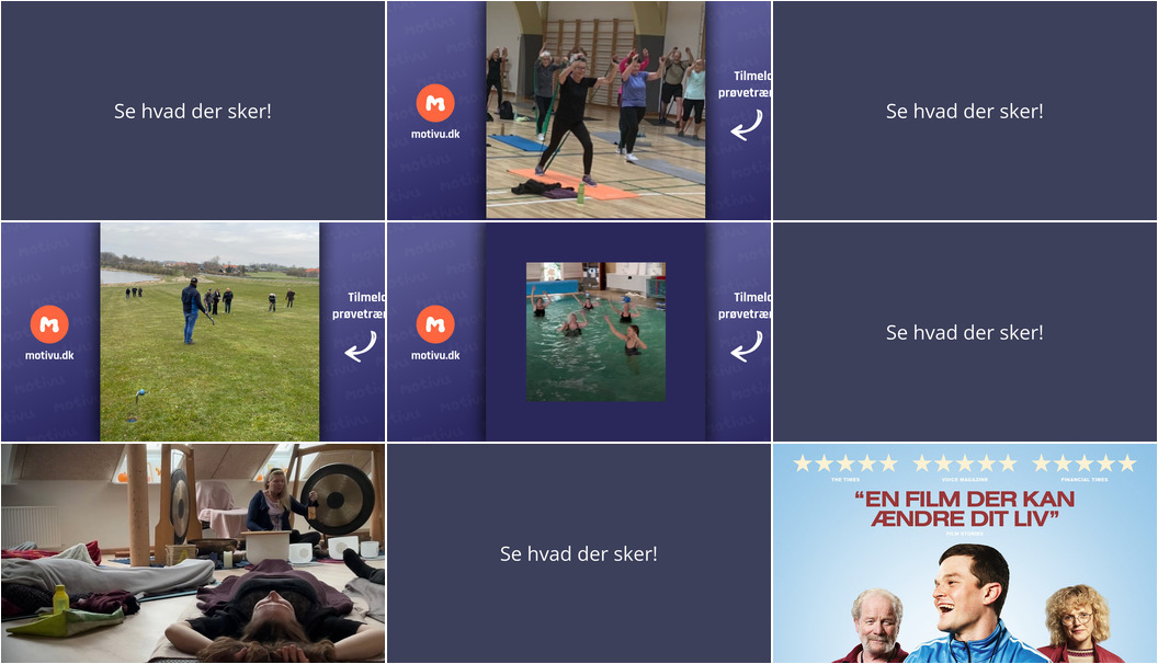 Træningsmuligheder, klangoplevelser og en inspirerende filmoplevelse i Vamdrup denne uge