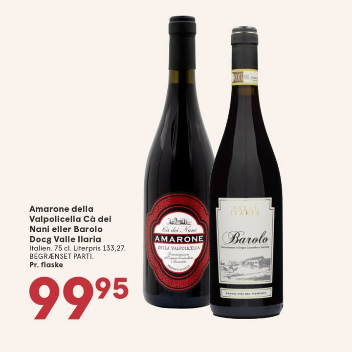 SPAR SKALLERUP A/S anbefaler fyldig Amarone til julemaden