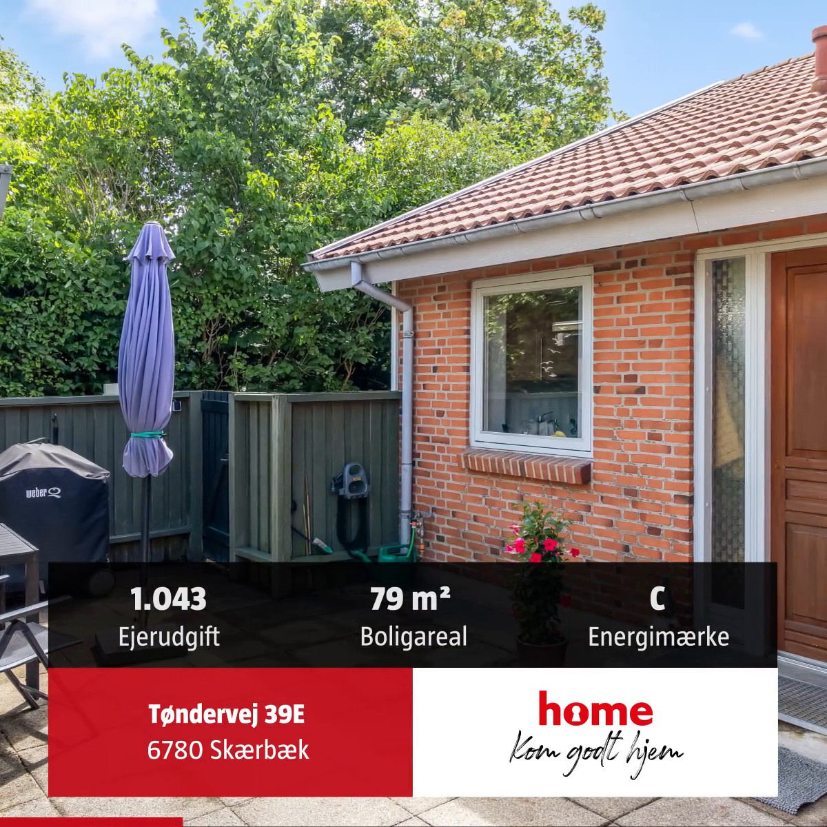 Energivenligt rækkehus til salg i Skærbæk hos HOME TØNDER