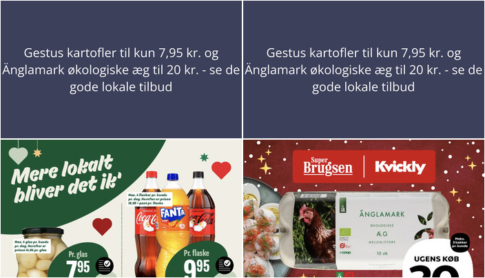 Gestus kartofler til kun 7,95 kr. og Änglamark økologiske æg til 20 kr. - se de gode lokale tilbud