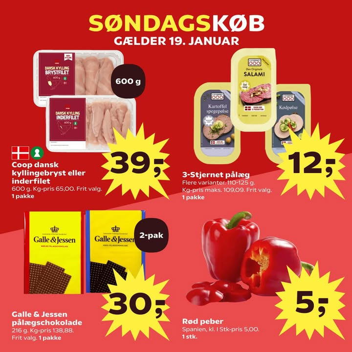 Søndagskøb hos SuperBrugsen Dronninglund: Gør et kup til den kommende uge