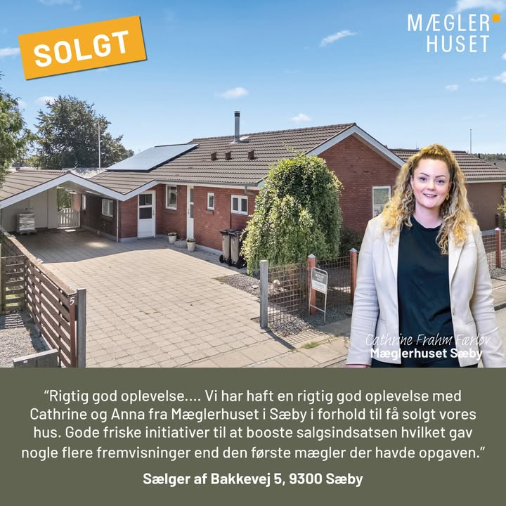 Mæglerhuset Sæby sælger Bakkevej 5 i Sæby med rosende ord fra kunden