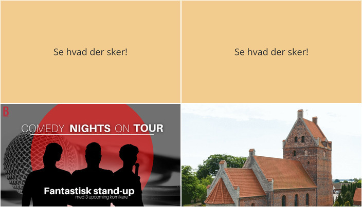 Weekend i Væggerløse: Comedy og kirkeyoga