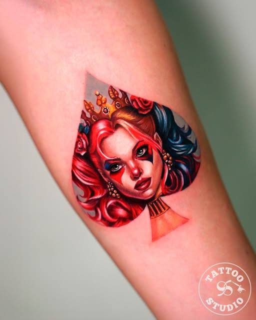 Tattoo Studio 96 præsenterer farverigt Harley Quinn portræt af ny kunstner Yeganeh