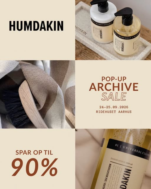 Lagersalg.com holder HUMDAKIN Archive Sale i Aarhus med op til 90% rabat