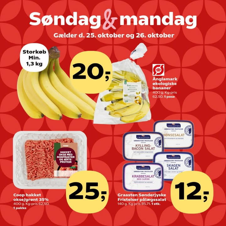 SuperBrugsen Hammerum har søndag- og mandagskøb den 25. og 26. oktober
