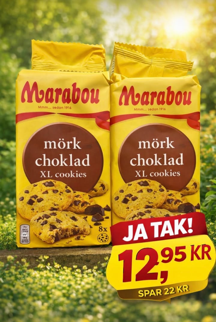 Meny Hobro tilbyder Marabou cookies til under halv pris