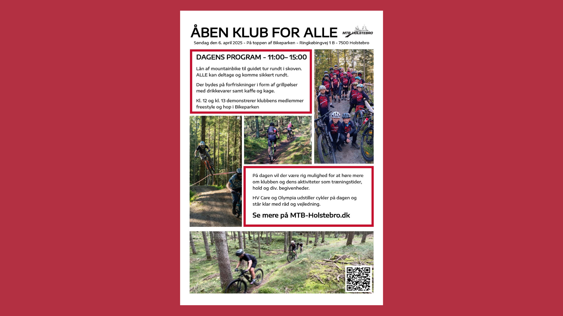 MTB Holstebro inviterer til en dag med sjov og cykling i Vestre Plantage