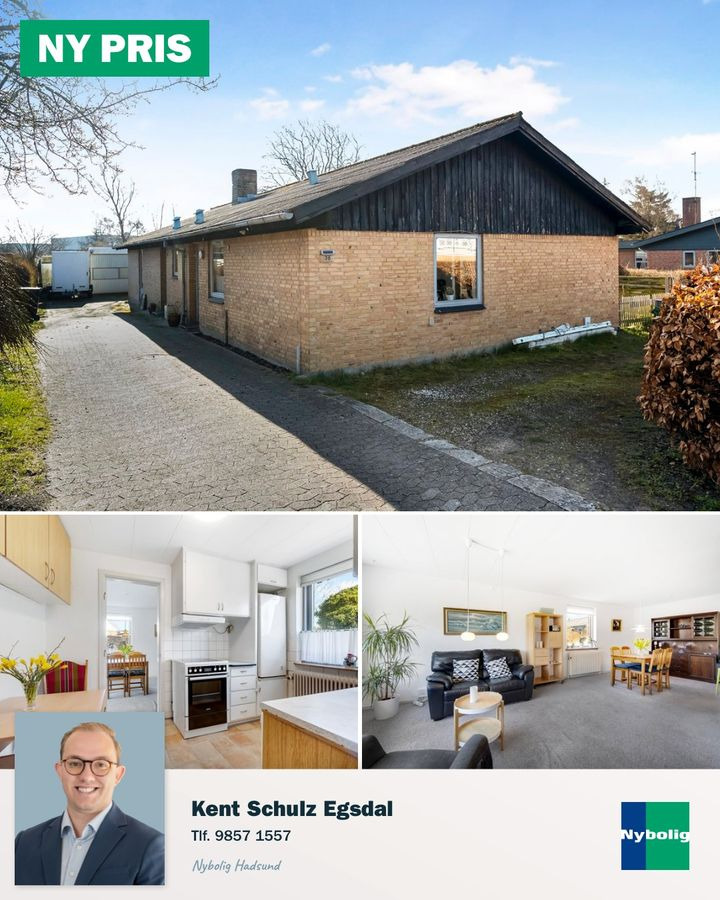 Nybolig Hadsund annoncerer prisjustering på familievenlig villa i Hadsund