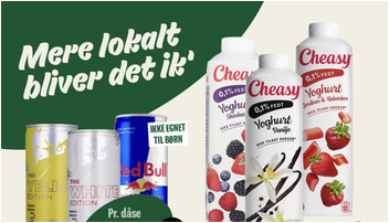 Spar stort på Cheasy yoghurt til 12 kr. og Kærgården til 15 kr. hos Min Købmand