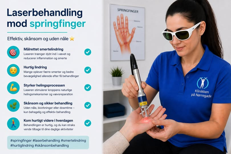 Klinikken på Nørregade tilbyder laserbehandling mod springfingre
