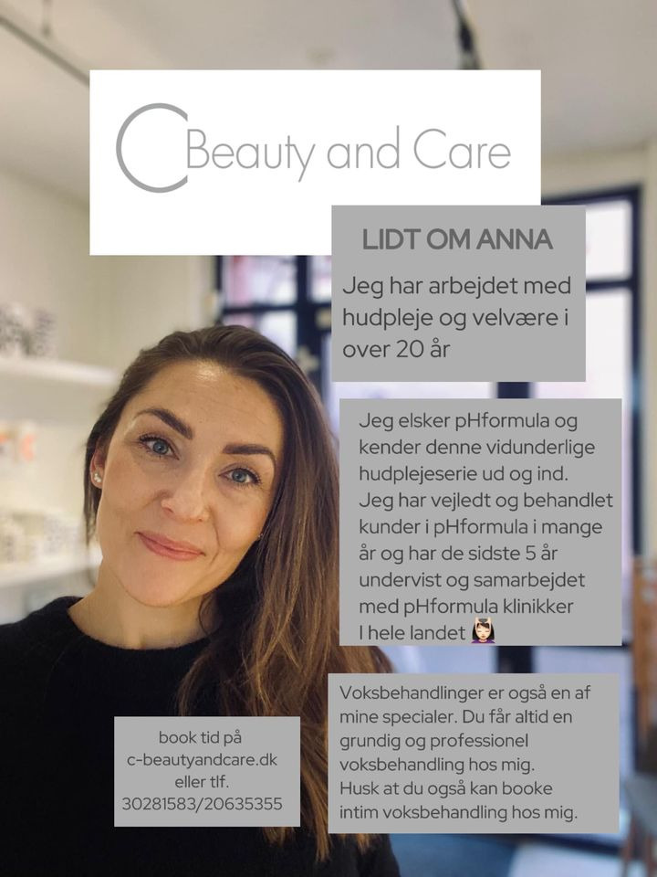 Ekspert inden for hudpleje, Anna Blom Hindskov, tilbyder rabat på behandlinger hos C-Beauty and Care v/C. Omann Clemmensen